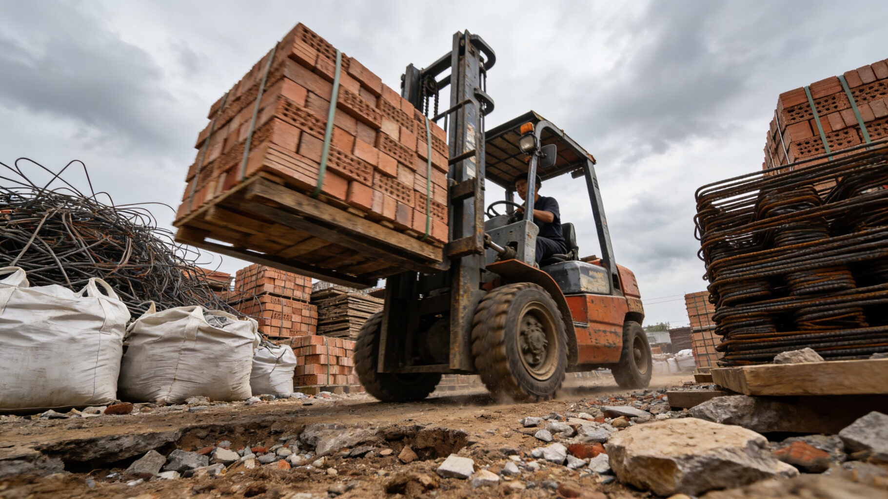 forklifts for construction building materials